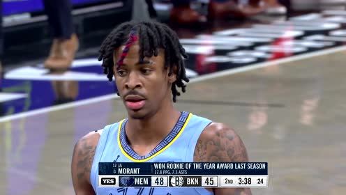 【NBA集錦】發(fā)型buff？ 莫蘭特空中失去平衡打進(jìn)高難度2+1