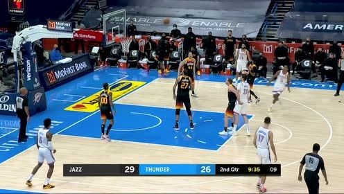 【NBA集錦】擋拆配合的經(jīng)典教科書(shū) 英格爾斯分球戈貝爾順下隔扣兩人