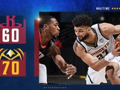NBA常规赛:穆雷单节13分,掘金半场70-60领先火箭