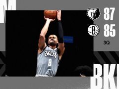 NBA常規(guī)賽：三節(jié)戰(zhàn)罷，灰熊87-85反超籃網(wǎng)2分