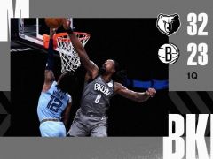 NBA常規(guī)賽：杜蘭特、歐文缺陣，籃網(wǎng)首節(jié)23-32落后灰熊