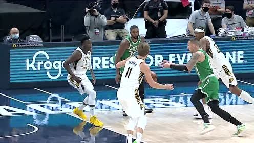 【NBA集锦】没想到我还有这一手吧 步行者战术底线球特纳三分飚中