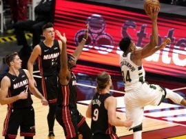 NBA常规赛:雄鹿客场屠杀热火,29记三分破火箭记录!