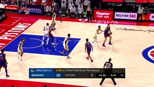 【NBA集錦】小目標實現(xiàn)！烏布雷外線18次出手三分終于入賬