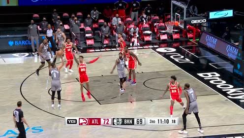 【NBA集錦】這就是711組合的默契 杜蘭特連線歐文中投得手