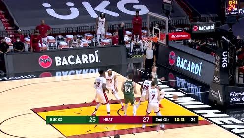 【NBA集錦】又投開了？雄鹿第二節(jié)再送熱火6記三分