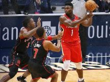 NBA常规赛:莺歌31+6 锡安21+7鹈鹕120-116击败猛龙