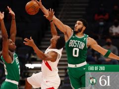 NBA常規(guī)賽：塔圖姆半場26分，凱爾特人61-46反超猛龍