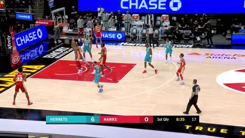 【NBA集锦】亨特翻身过人 篮下取分轻松写意