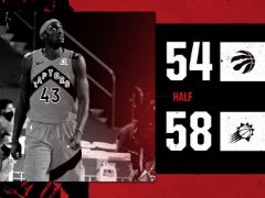 NBA常規(guī)賽：半場結(jié)束，太陽58-54領(lǐng)先猛龍