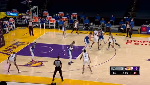 【NBA集锦】德罗赞送助攻 穆雷左侧命中三分打停湖人