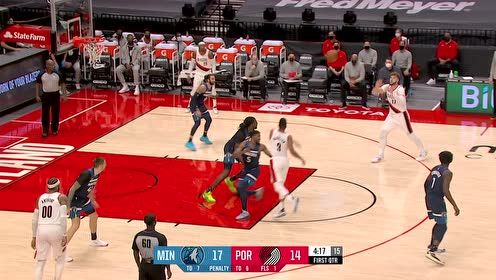 【NBA集錦】努爾基奇鐵肘開路霸氣十足 肆虐狼群內(nèi)線輕取2分