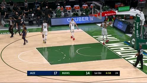 【NBA集锦】配合上了一个台阶 米德尔顿高抛喂饼字母哥顺势空接暴扣