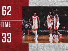 NBA常規(guī)賽：火力全開！火箭半場62-33領(lǐng)先魔術(shù)