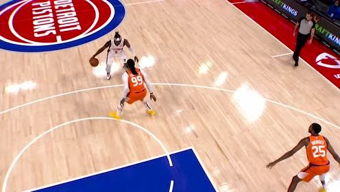 【NBA集锦】替活塞打出气势 格兰特顶着克劳德围守打成2+1