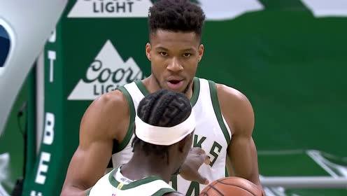 【NBA集錦】開場就發(fā)威！米德爾頓風(fēng)騷妙傳助飛字母強(qiáng)硬上籃打成2+1