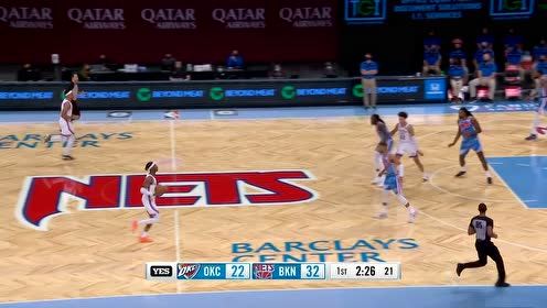 【NBA集锦】皇叔起飞 杜兰特喂饼小乔丹空接拽扣!
