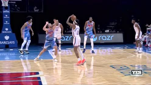 【NBA集锦】万军从中取上将首级 杜兰特一条龙单臂暴扣打进加罚