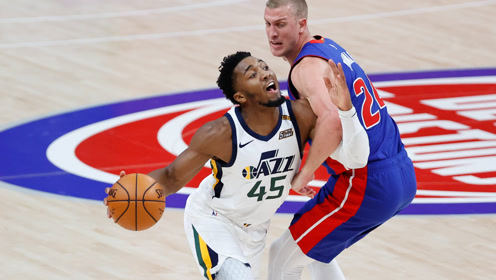 【NBA集锦】米切尔vs活塞集锦 全场28分反身小拉杆展现强劲核心力量