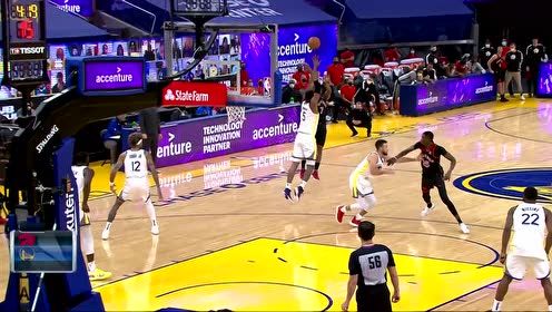 【NBA集錦】洛瑞迎射庫(kù)里突施冷箭 超遠(yuǎn)三分一發(fā)入魂