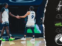 NBA常規(guī)賽：朗尼-沃克半場22分，馬刺49-44領(lǐng)先森林狼