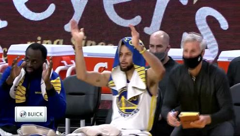 【NBA集錦】妹夫搶斷一條龍上籃 大舅子庫(kù)里海藻舞慶祝