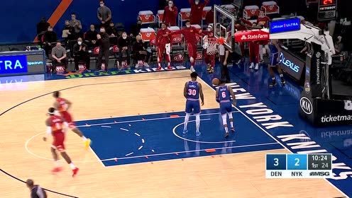 【NBA集锦】约老师高抛连线 哈里斯飞天暴扣单臂砸筐