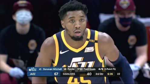 【NBA集錦】火力全開！ 米切爾超遠追身三分一箭穿心