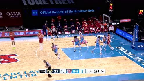 【NBA集锦】继续单吃阿伦 约基奇转身跳投堪称无解