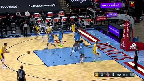 【NBA集锦】詹姆斯不看人背后妙传 小加索尔三分出手打中