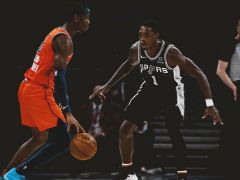 NBA常规赛：三节战罢，马刺80-73领先雷霆