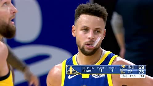 【NBA集錦】單節(jié)第11分！庫里標志性漂移三分+突破拋投