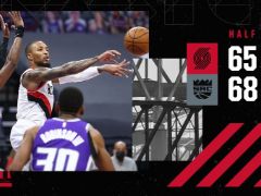 NBA常规赛:利拉德半场23+6,开拓者落后国王3分