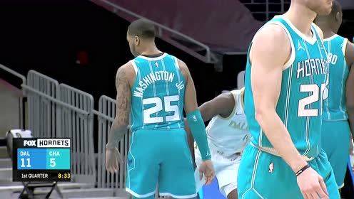 【NBA集錦】如入無(wú)人之境 哈達(dá)威突破扣籃單臂砸筐