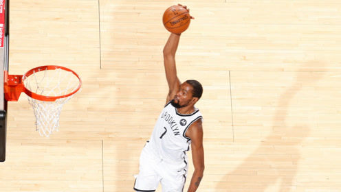 【NBA集锦】齐奥萨天马行空抢断送妙传 杜兰特大步流星战斧暴扣锁定十佳球