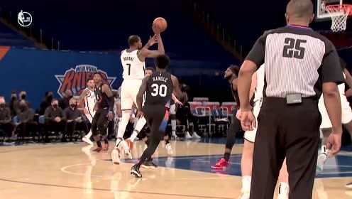 【NBA集锦】兄弟连线来了！杜兰特助飞小乔丹空接炸扣