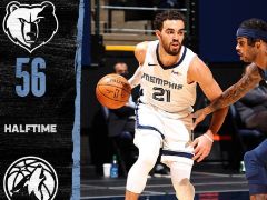NBA常规赛:唐斯半场17+4+3,森林狼领先灰熊2分
