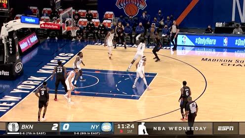【NBA集锦】阿伦走了篮网护筐拉胯 罗宾逊1抢2暴力拽扣