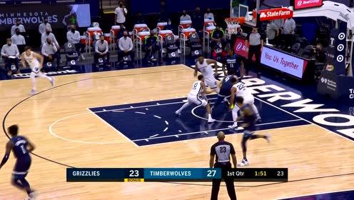 【NBA集锦】拉塞尔眼疾手快送长传 范德比尔特篮下埋伏轻取两分