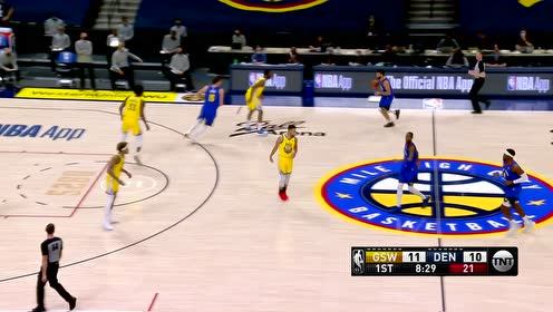 【NBA集锦】弹无虚发！格林击地助飞库里空切上篮