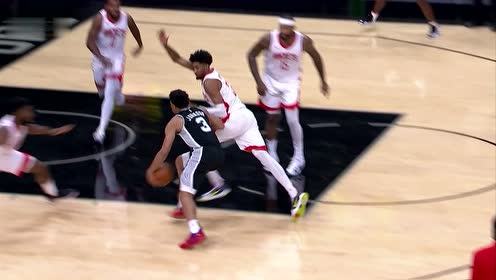 【NBA集錦】沾衣十八跌傳人 約翰遜1v3單人殺內(nèi)線隨手一拋取分