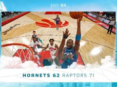 NBA常规赛：半场战罢，黄蜂62-71落后猛龙