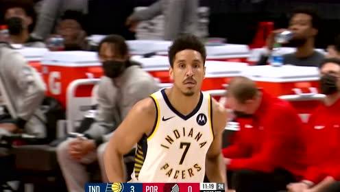 【NBA集锦】同样的情况再来一次 布罗格登两次连线萨博尼斯三分飙中