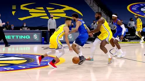 【NBA集锦】碰瓷前先看看人！库里外线急停出手3+1轻松入账