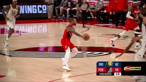【NBA集锦】利拉德连线小琼斯 直杀内线一骑绝尘