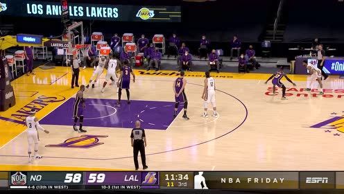 【NBA集錦】詹姆斯跳起擊地送妙傳 濃眉心領(lǐng)神會(huì)2分吃到