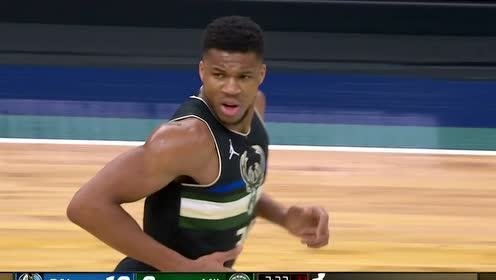 【NBA集锦】攻势如洪水猛兽!字母哥主导12-0攻击波打懵独行侠