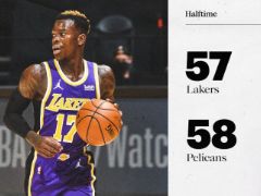 NBA常規(guī)賽：半場(chǎng)戰(zhàn)罷，鵜鶘58-57領(lǐng)先湖人