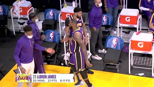 【NBA集錦】慶祝一場(chǎng)大勝！ 詹姆斯＆濃眉與隊(duì)友風(fēng)騷擊掌