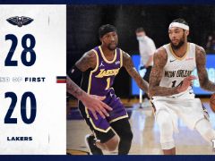 NBA常規(guī)賽：首節(jié)戰(zhàn)罷，鵜鶘28-20領(lǐng)先湖人